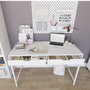 Hanah Home Duru 1600-47 Escritorio de Estudio Blanco